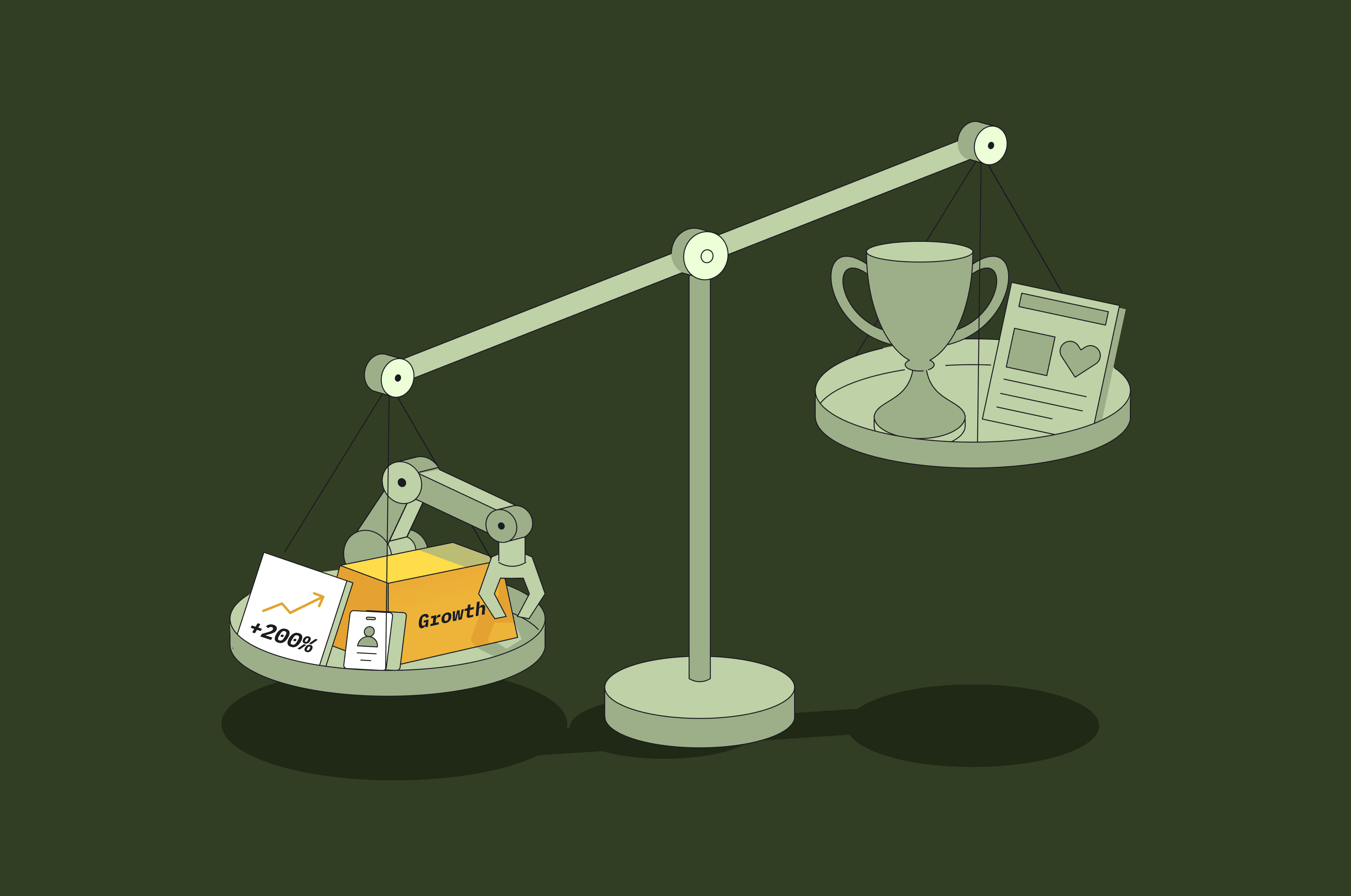 Growth versus trophies: a scale weighing growth metrics against a trophy